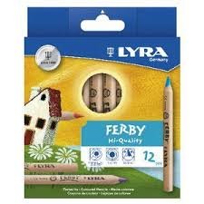LYRA สีไม้ Ferby แท่งสั้น 12 สี